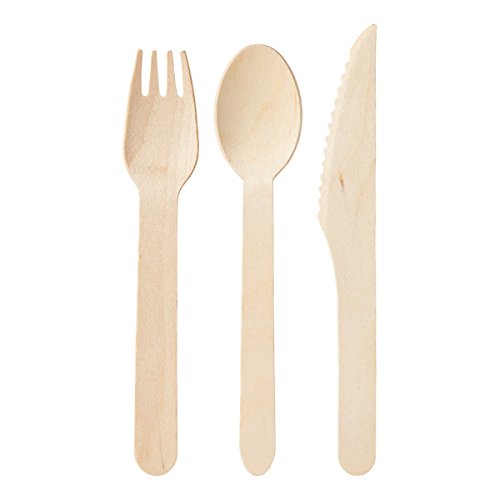 200 Biodegradable Wooden Spoons | Eco Friendly Disposable Cutlery, Compostable, 100% Natural Wood Utensils | Great for Soup, Desserts and Your Toddlers | Made from 100% Birch Wood