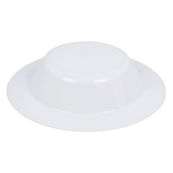 50 Disposable White Silver Trim Plastic Dessert Bowls | SMALL 6 oz. Premium Heavy Duty Disposable Dinnerware with Real China Design | Safe & Reusable and Great for Parties (50-Pack) by Bloomingoods