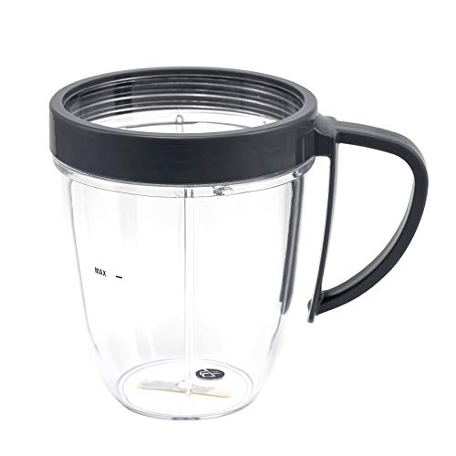 NutriBullet 18 oz Replacement Cup with Comfort Handel and Screw off Lip Ring