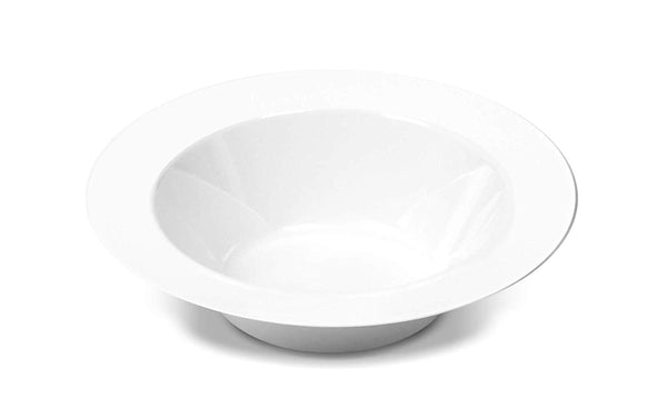 50 Disposable White Plastic Dessert Bowls | SMALL 6 oz. Premium Heavy Duty Dinnerware with Real China Design | Safe & Reusable (50-Pack) by Bloomingoods