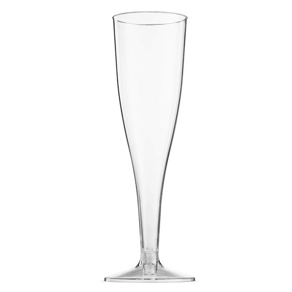 Plastic Champagne Glasses, 50-Pack Disposable or Reusable Large Champagne Flutes, 7 oz