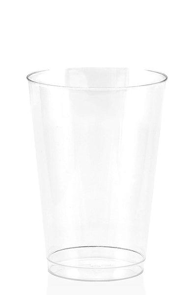 50 Heavy Duty Disposable Cups | 12 oz. Premium Clear Hard Plastic Fancy Glasses for Parties & Weddings (50 Pack) by Bloomingoods