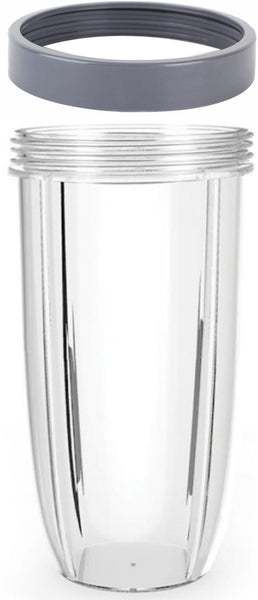 32oz Replacement Cup with Lip Ring for NutriBullet 600W and 900W Blenders by Preferred Parts