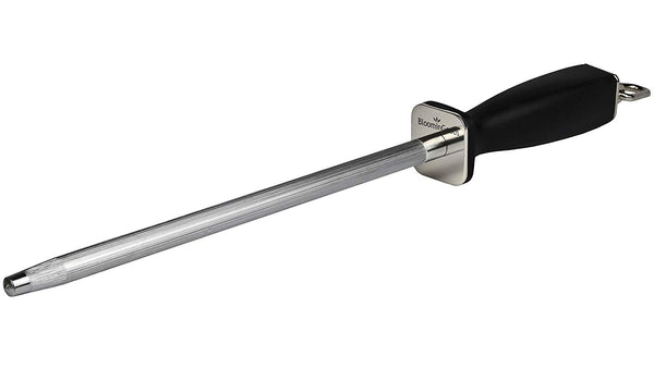 10-Inch Knife Sharpening Steel | Kitchen Stainless Steel Honing Rod | Chef Knife Sharpener by Bloomingoods
