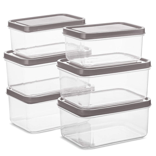 Portion Control Container Replacement Set for BloominGoods Meal Prep Bag | 2 x 1-Cup, 4 x 2-Cup Leak-Proof Containers (Siver)