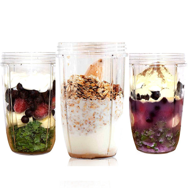2 Preferred Parts 18 oz. Replacement for Nutribullet Cups with Comfort Handel and Screw off Lip Ring (Pack of 2)