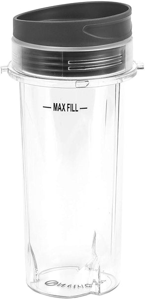 Ninja Single Serve 16-Ounce Cups Set by Preferred Parts | Comparable with Nutri Ninja BL770 BL780 BL660 Professional Blender (Pack of 4)