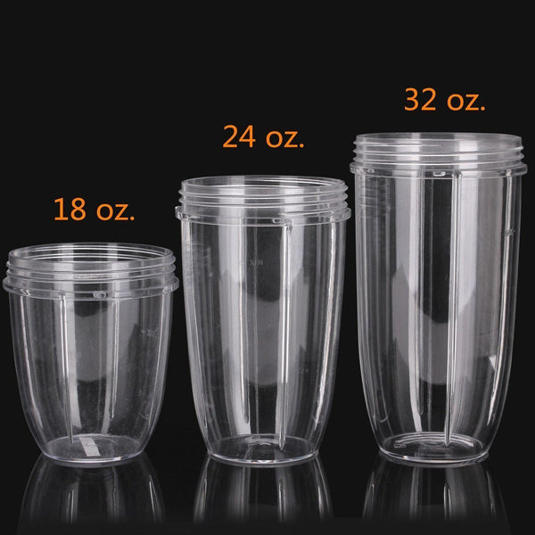 32oz Replacement Cups with Lip Ring for NutriBullet 600W and 900W Blenders (Pack of 2) by Preffered Parts