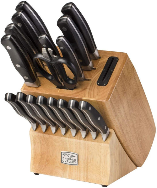 Chicago Cutlery Insignia2 18-Piece Knife Block Set with In-Block Knife Sharpener