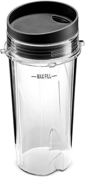 Ninja Single Serve 16-Ounce Cups Set by Preferred Parts | Comparable with Nutri Ninja BL770 BL780 BL660 Professional Blender (Pack of 4)