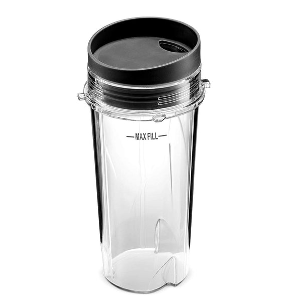 Ninja Single Serve 16-Ounce Cups Set by Preferred Parts | Comparable with Nutri Ninja BL770 BL780 BL660 Professional Blender (Pack of 2)