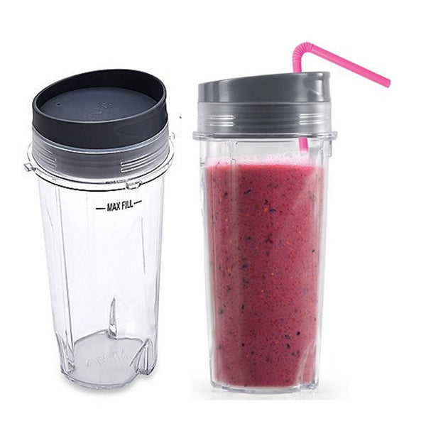 Ninja Single Serve 16-Ounce Cups Set by Preferred Parts | Comparable with Nutri Ninja BL770 BL780 BL660 Professional Blender (Pack of 2)