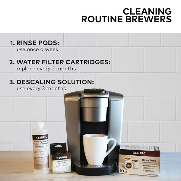 Keurig Brewer Care Kit with Descaling Solution and 2 Water Filter Cartridges, Compatible With All Keurig 2.0 and 1.0 K-Cup Pod Coffee Makers