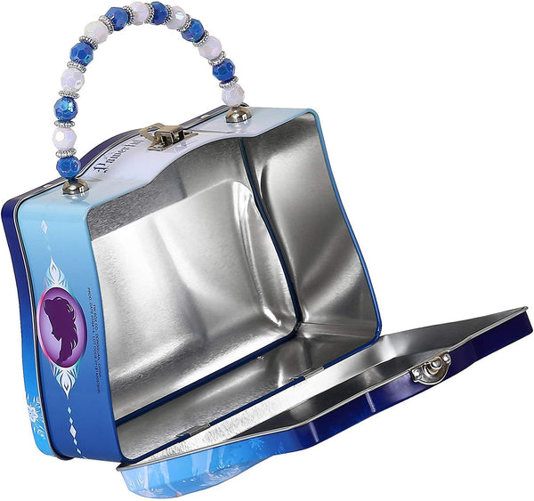 Disney Frozen Scoop Carry All Tin Classic Purse with Beaded Handle, Elsa