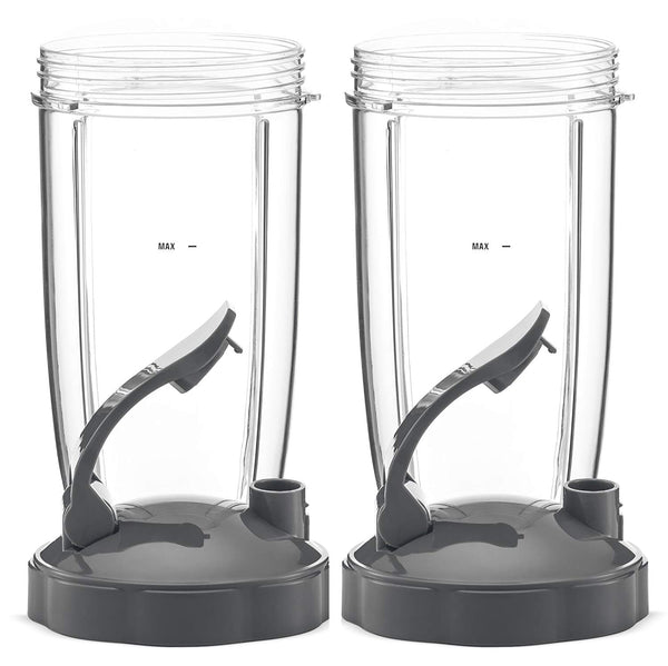 Preferred Parts, 2-Pack 32oz Replacement Cups with Flip Top To Go Lid for NutriBullet 600w and Pro 900 Blenders