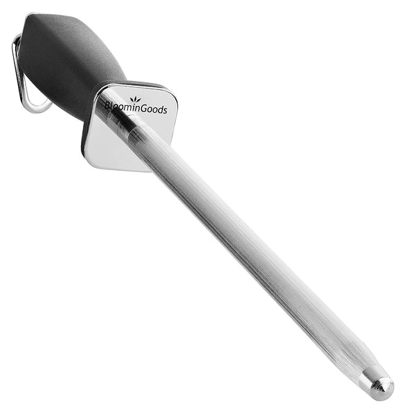 10-Inch Knife Sharpening Steel | Kitchen Stainless Steel Honing Rod | Chef Knife Sharpener by Bloomingoods