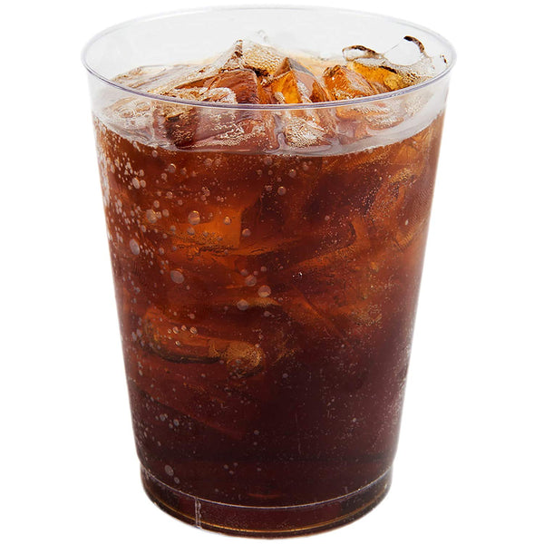 50 Heavy Duty Disposable Cups | 10 oz. Premium Clear Hard Plastic Fancy Glasses for Parties & Weddings (50 Pack) by Bloomingoods