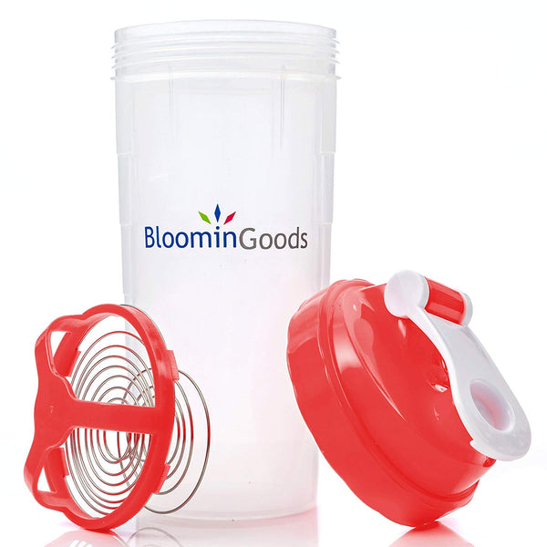 Meal Prep Bag, Lunch Box with Leakproof Portion Control Container Set, Reusable Ice Pack, Shaker Bottle and Vitamin Pocket for Healthy Meals All Day (Red) by Bloomingoods