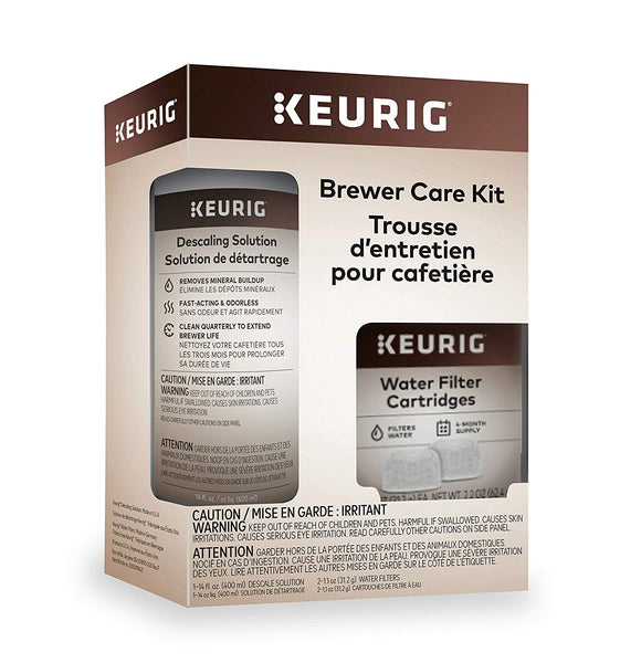 Keurig Brewer Care Kit with Descaling Solution and 2 Water Filter Cartridges, Compatible With All Keurig 2.0 and 1.0 K-Cup Pod Coffee Makers