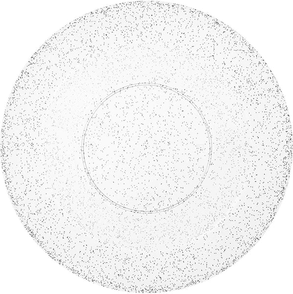 BloominGoods - Disposable Plastic plates, Clear with SILVER Glitter - 14-Ounce Soupe Bowls (50-pack)