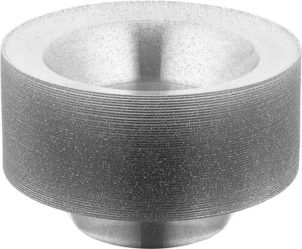 BloominGoods - Disposable Plastic plates, Clear with SILVER Glitter - 14-Ounce Soupe Bowls (50-pack)